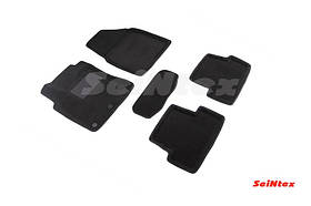Килимки текстиль Nissan Qashqai 2007-14 чорні "Seintex" (3D ворс/3-х шаровий матеріал) (5шт)