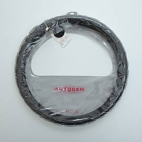 Чохол на кермо з натуральної шкіри "М" (37-38см) чорний Autogen CK 044BK