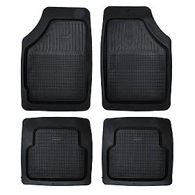 Килимки гумові (4шт) чорні "Prima" YP-GROUP "Дубно" корито (Низький борт 2,5см,)