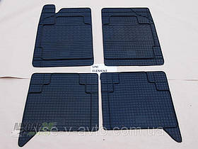 Килимки гумові (4шт ) чорні "UNI" Element" "РТІ" з педаллю широкі