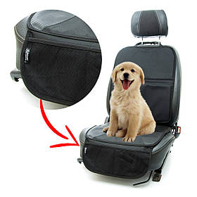 Захисна накидка переднього сидіння Вологонепроникна "Elegant"100 662 чорна (44х115см)