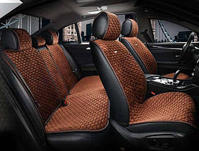 Накидки сидінь алькантара "Elegant" PALERMO Кавові Повний комплект (700 105) (5шт./ящ.)