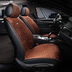 Накидки сидінь алькантара "Elegant" PALERMO Кавові Передні (700 205) (10шт./ящ.)