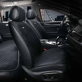 Накидки сидінь алькантара "Elegant" PALERMO Чорний Передні (700 206) (10шт./ящ.)