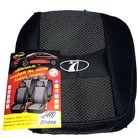 Чохли ВАЗ 2110-Пріора-до 2011р. Чорна середина "Автосвіт" 4 підгол-ка