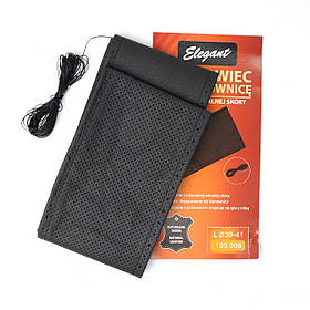 Чохол на кермо б/к шкiра "L" (39-40 см) ВК голка + нитка 10.5 см 4 шва "Elegant" 105 008 39/41 (перф. вст.