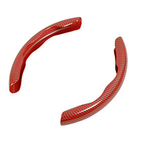 Накладка чохол на кермо універсальна L38см Аквапринт карбон 3D Червоний