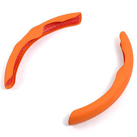 Накладка чохол на кермо універсальна Хвиля-1 Сілікогель,Вологовбираюча з масажером Помаранчевий