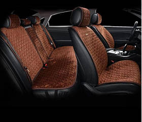 Накидки сидінь алькантара "Elegant" MILANO Кавові Повний комплект (700 305) (6шт./ящ.)