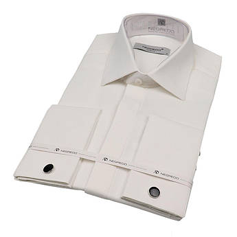 Класична світла сорочка для чоловіків з запонками Negredo 2025 C:03