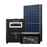 Комплект СЕС 1,4 кВт АКБ 2,56 кВт (літій) 100 Ач Преміум