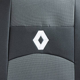 Чохли мод.Renault Logan/LoganMCV 09-13 (роздільний) Чорно-Сірі"АвтоСвіт" 7 під-в зад.спинка закрита