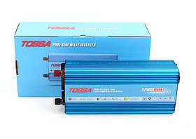 Перетворювач 12V -220V/1000W Чистий синус+1USB +1Розетка "Tossa" TAP1000S