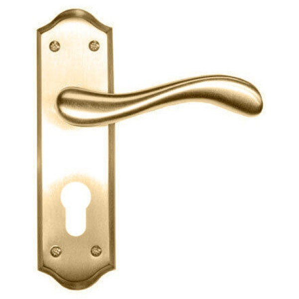 Ручка Mandelli 450 Ande мат.латунь кл на планці, фото 1