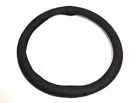 Чохол на кермо "M" (37-39см) чорний ромб,перфорація зі строчкою