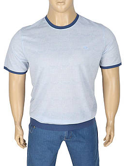 Футболка чоловіча в блакитному кольорі Caporicco 20082 SB Buz Mavi