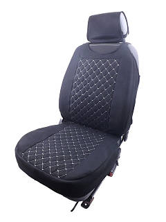 Майка чорна/РОМБ стьобаний сірой ниткою на флісі(1+1)Закритий бік та низ/2-а підголовника)