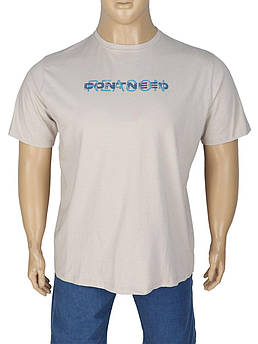 Світла чоловіча футболка Turhan 555 SB Kemik великого розміру