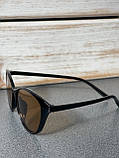 Жіночі сонцезахисні окуляри-лисички, чорні з жовтими лінзами, фото 3