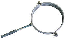 Хомут сталевий +дюбель+шпилька (M10) 159-166 6"  1/40