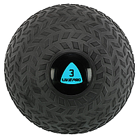 М'яч набивний для кросфіту слембол 3 кг Slam Ball LiveUp  LP8105-3 Чорний