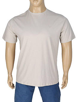 Бежева чоловіча футболка Turhan 187 B Kemik великого розміру