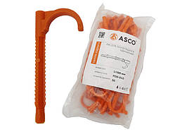 Гак для теплої підлоги одинарний 100мм ASCO 50шт УПАКОВКА