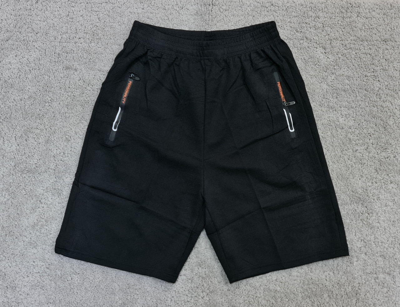 Шорти чоловічі з кишенями трикотажні кукурудза чорні, фото 1