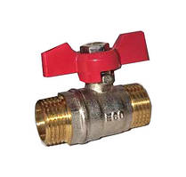 Кран кульовий 1/2" ЗЗ червоний метелик ECO 240шт