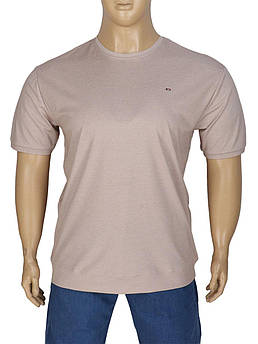 Чоловіча бежева футболка великого розміру Zinzolin Z-3716 Bej