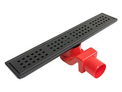 Душовий лоток Draingate нерж.корпус чорн.мат ф.50 400мм решітка MesaTeknik 10шт.