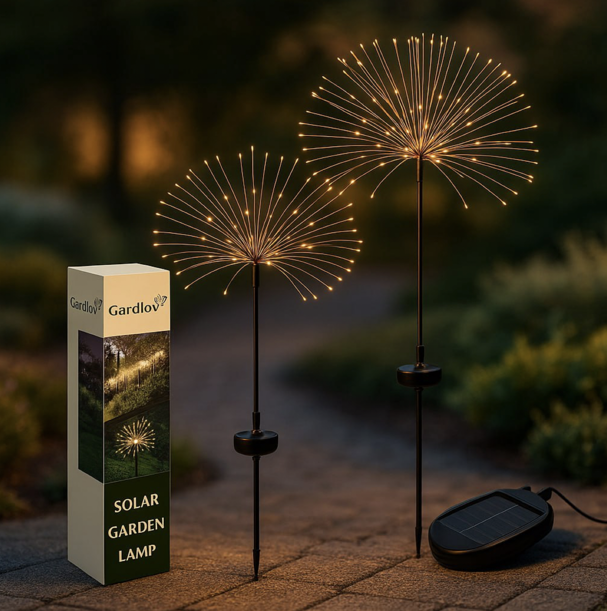 Садовий світильник - феєрверк кульбаби Gardlov 25477 - на сонячній батареї, фото 1