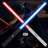 Світловий меч 77см, 14 режимів свічення + звук та датчик руху (хром), фото 9