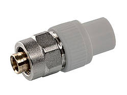 Перехідник комбінований 1v PPR Ø.20 / PEX 16х2 сірий колір (5/300шт) ASCO®