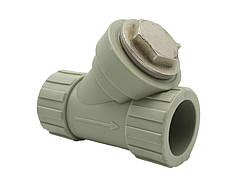 Фільтр грубої очистки внутрішній PPR Ø20 сірий колір Grandi