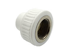 Муфта комбінована з внутрішньою різьбою PPR Ø20x3/4" білий колір ASCO® 25/150шт