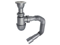 Сифон Перламутр Тюльпан-Ультра з єврошлангом нерж. випуск  COS 1/25