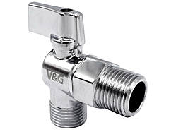Кран кутовий для сантехприладів Valogin 1/2" х 1/2" VG-501101 1/22 шт