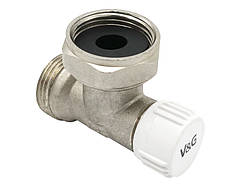 Вузол нижнього підключення радіатора Valogin одинарний кутовий 3/4"х3/4" євроконус VG-608201 1/54 шт