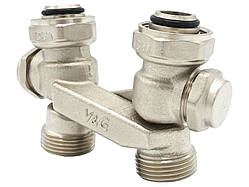 Вузол нижнього підключення радіатора Valogin перехресний 3/4"В x 3/4" євроконус VG-609101 1/18 шт