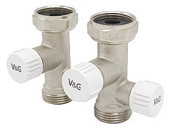 Вузол нижнього підключення радіатора Valogin прямий 3/4"В x 3/4" євроконус VG-607101 1/12 шт