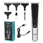 Аккумуляторный триммер для стрижки волос и бороды + 3 насадки, V-926 / Беспроводная машинка для стрижки волос, фото 9