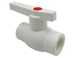 Кран кульовий PPR Ø32 білий колір ASCO® 5/30шт