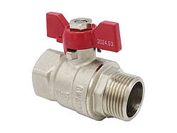Кран кульовий Valogin Optima 3/4" ВЗ червоний метелик VG-101102 1/21 шт