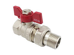 Кран-американка прямий 1/2" ВЗ Valogin Optima червоний метелик VG-104101 1/18 шт