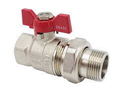 Кран-американка прямий 3/4" ВЗ Valogin Optima червоний метелик VG-104102 1/11 шт