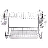 Сушарка для посуду дворівнева Arino Tera Plus, хром, фото 3