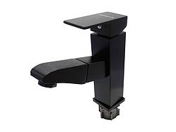 Змішувач для умивальника MILLZ витяжний гусак чорний MRS-AL-B10 (black) 1/24