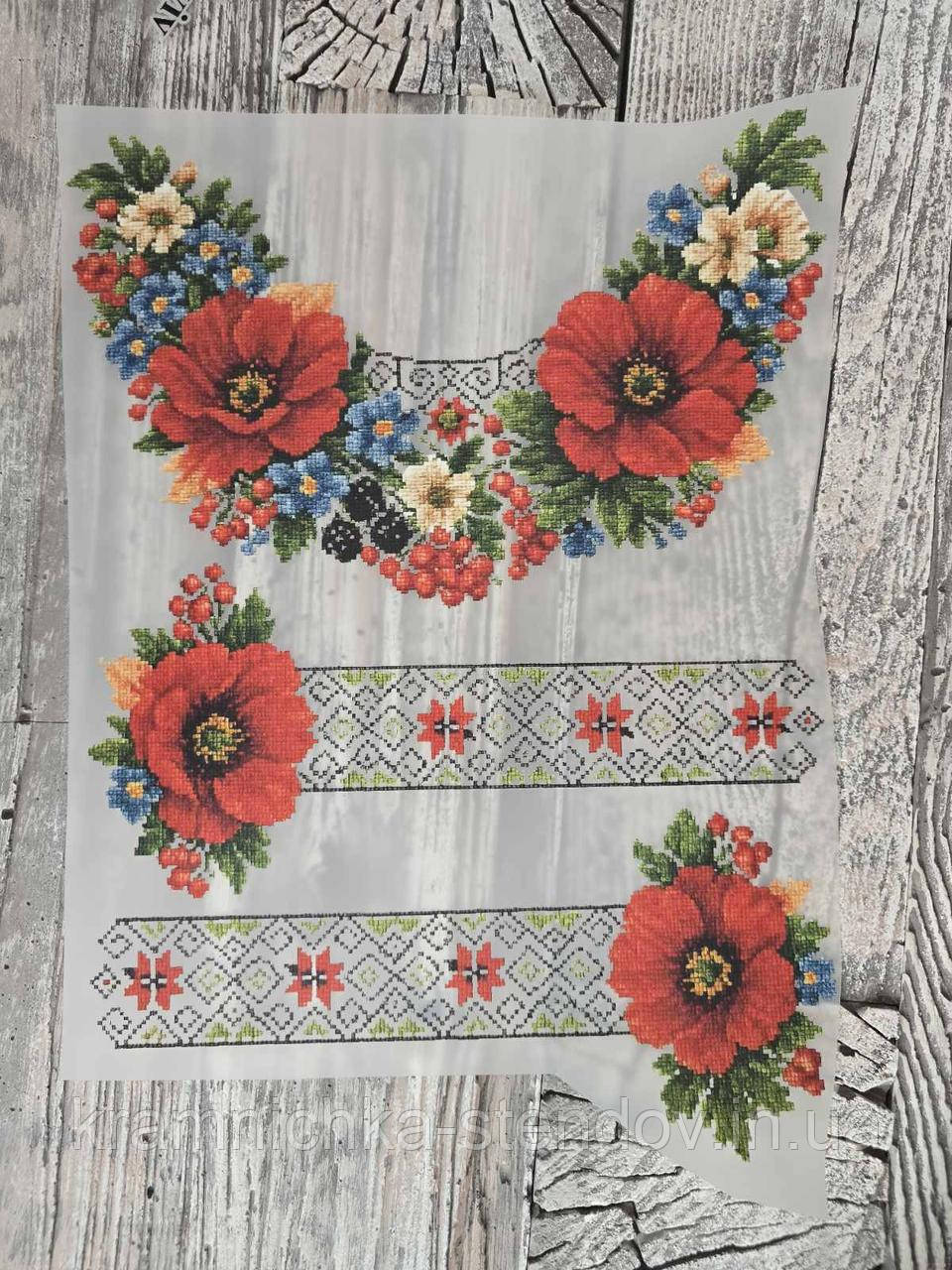 Термоналіпка на одяг:" Орнамент із маками", фото 1