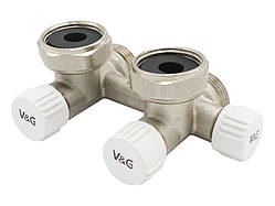 Вузол нижнього підключення радіатора Valogin кутовий 3/4"Вx3/4" євроконус VG-607201 1/12 шт